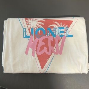 Adidas White T-Shirt with Messi Graphic Lionel Messi